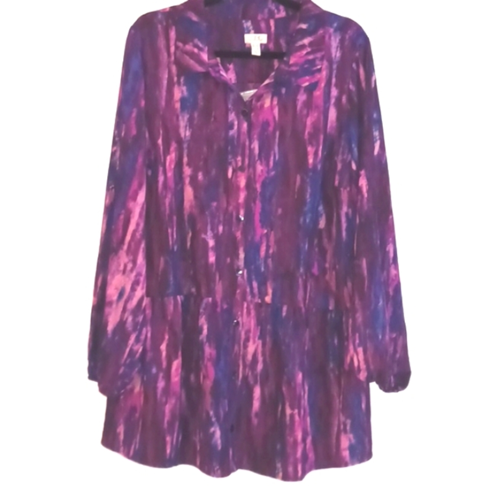 LOGO by Lori Goldstein Baby Doll Dress in Size 1X (NWT)